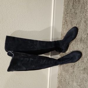 Stuart Weitzman Navy Blue Suede Boots - Size 4.5 NWOT